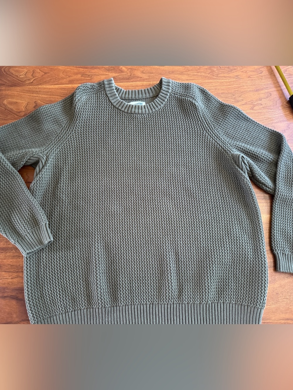 Duluth Trading Heavyweight Cotton Shaker Sweater in Khaki Green EUC Sz 2XL XXL